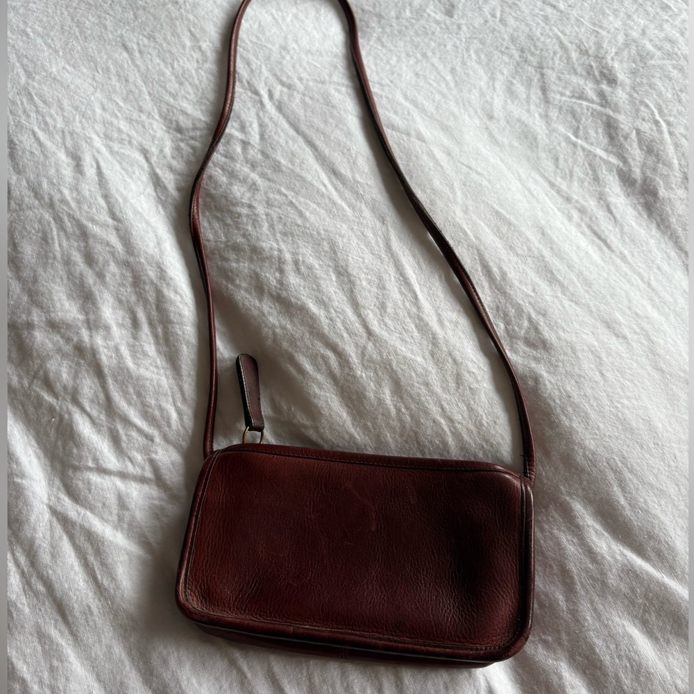 Vintage Coach Maroon Leather Bag